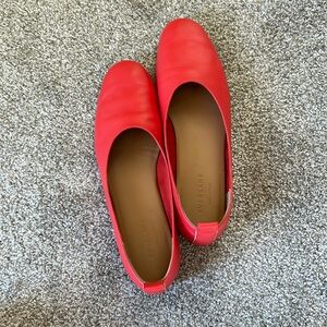 Everlane Day Glove Red Ballet Flats Size 10
